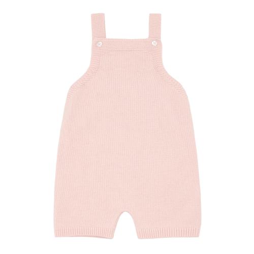 baby pink knit short overall