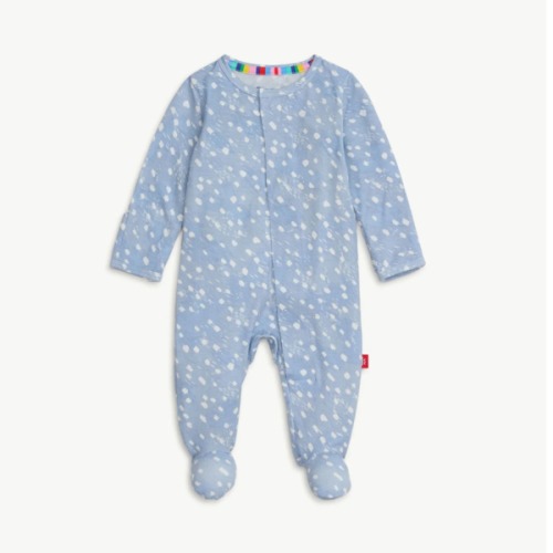 Magnetic Me - blue doeskin modal magnetic parent favorite footie