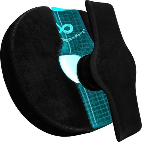 Everlasting Comfort Donut Seat Cushion, Tailbone & Sitting Support for Office Chairs & Car