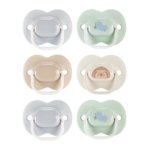 Tommee Tippee Ultimate Fit Newborn Pacifiers, 0-2 Months, Extra Air Holes, Symmetrical Nipple and Shield, 100% BPA Free Silicone, Dishwasher & Sterilizer Safe, Summer Clouds and New Dawn, Pack of 4