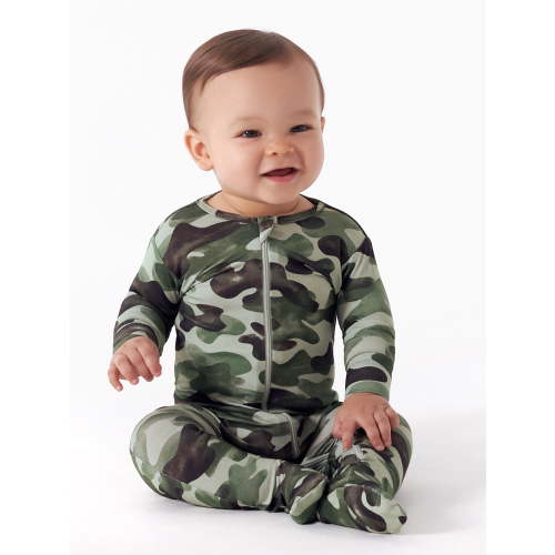 Gerber Unisex Baby Toddler Buttery Soft Footed Pajama 2-Way Zipper with Viscose Made from Eucalyptus, Sizes 0/3M - 4T