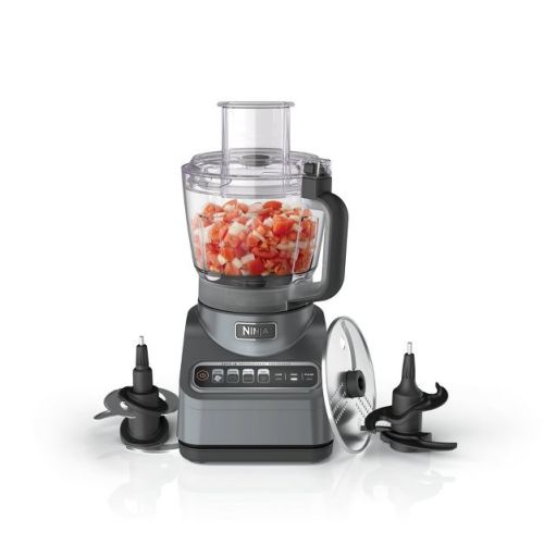 Ninja Professional 850W 9-Cup Food Processor - BN601: Stainless Steel, 3 Speeds, Mix, Chop, Slice, Shred, Puree, Dishwasher Safe
