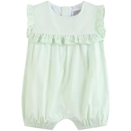 Lil cactus Baby Girls Ruffle Jumper Romper Cotton Bubble One Piece Infant Toddler Outfit with Snaps for Spring Summer Wear