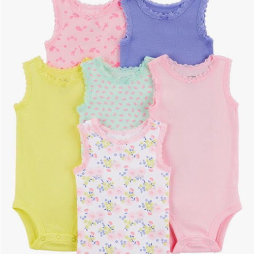 Simple Joys by Carter's Baby-Girls 6-Pack Short-Sleeve Bodysuit
