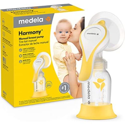 Medela Manual breast pump with Flex Shields Harmony Single Hand for More Comfort and Expressing More Milk