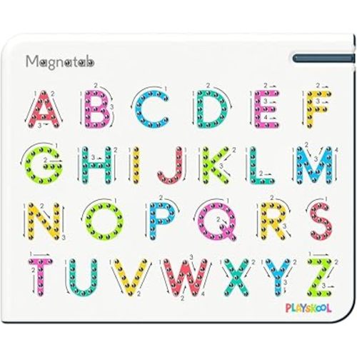 Playskool Magnatab — A to Z Uppercase Letters — Magnetic Board Toy Letter Tracing for Toddlers Learning and Sensory Drawing — for Kids Ages 3 and Up