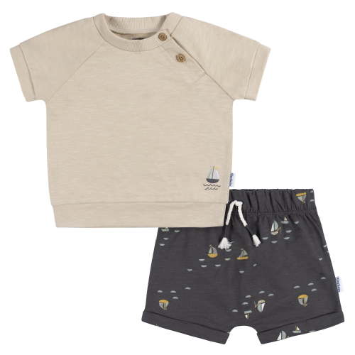 Gerber Baby Boy T-Shirt and Short Set, 2-Piece, Sizes Newborn - 24 Months