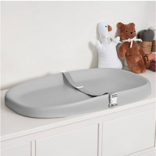 Papablic Wipeable Baby Changing Pad with Removable Safety Strap, Easy to Clean & Non-Slip Waterproof, Changing Pad for Dresser,Bed