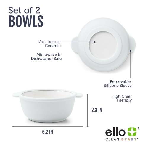 Clean Start Toddler Bowl | Premium Ceramic | Non Toxic – Ello