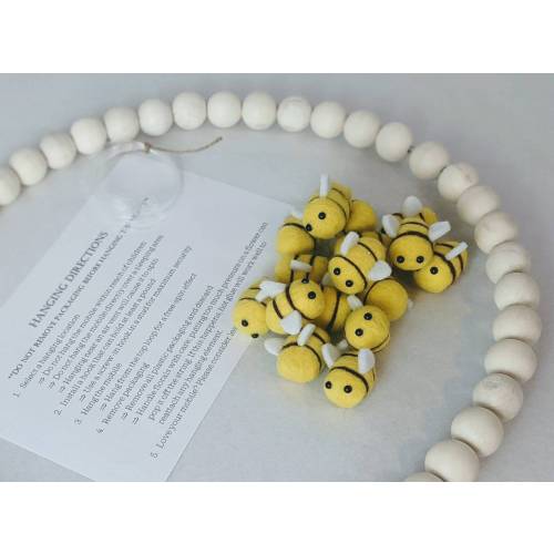 Baby Mobile DIY KIT with Felt Bees in a Double Spiral - Do it yourself Nursery Decor - Winnie the Pooh themed Nursery Decor