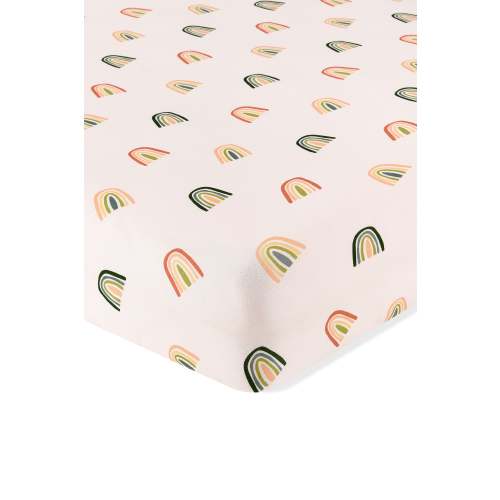 Crib Sheet in Retro Rainbow