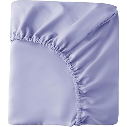 HBHLFZ Crib Sheets for Boys, Girls, 28x52 Inch Fitted Crib Sheet - 8 Inch Deep Pocketed Fixed Sheet - Soft and Comfortable Microfibre - Fits Standard cot and Toddler mattresses, Light Purple