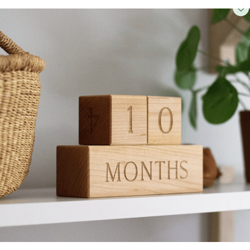 Modern Wooden Milestone Blocks