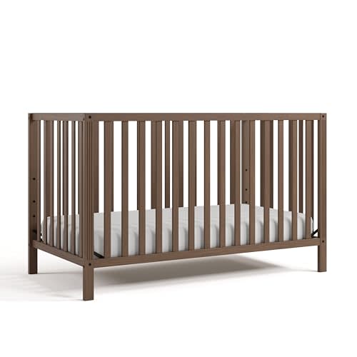 Storkcraft Morningside 5-in-1 Convertible Crib (Hazelnut) – GREENGUARD Gold Certified, Fits Standard Crib Mattress, Converts to Toddler Bed, Daybed and Full Bed, 4 Adjustable Mattress Heights