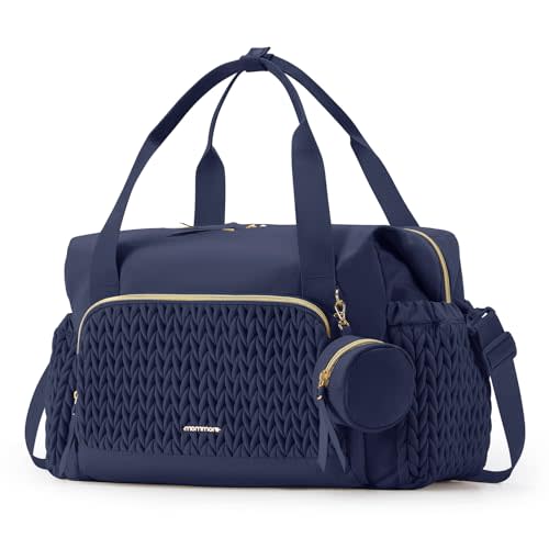 mommore Diaper Bag Tote Large Travel Baby Bag with Pacifier Case | Portable Changing Pad, Insulated Pocket & Stroller Strap, Baby Essentials Maternity Bag , Hospital Bag for Labor Delivery