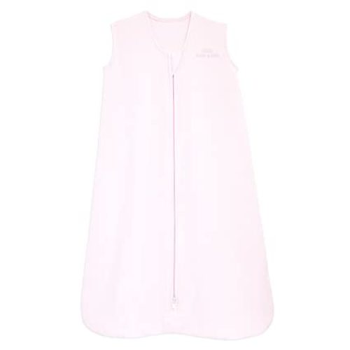 HALO SleepSack, 100% Cotton Wearable Blanket, Swaddle Transition Sleeping Bag, TOG 0.5, Soft Pink, Small, 0-6 Months