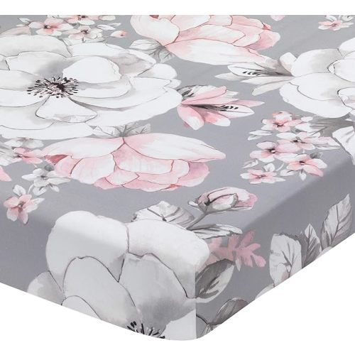 Lambs & Ivy Daisy Dreams Breathable 100% Cotton Baby Fitted Crib/Toddler Sheet