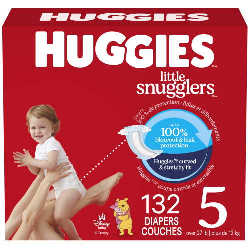 Huggies Little Snugglers Baby Diapers, Econo Pack, Size 5, Count 132 - Walmart.ca