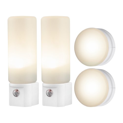 Enbrighten 4 -Pack Value Pack White LED Auto On/Off Night Light