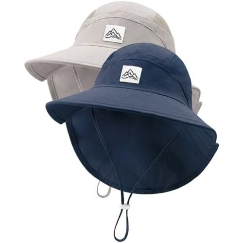 Toddler Baby Sun Hat UPF 50+ Kids Summer Outdoor Sun Hats for Boys Girls Beach Fishing Hat Age 0-8 Years
