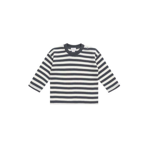Organic Cotton Waffle Leith Long Sleeve Top - Oliver Stripe Atlantic/C – Jamie Kay USA
