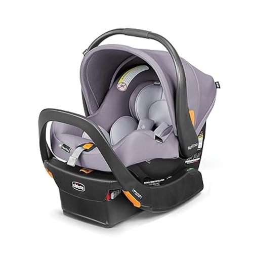 Chicco KeyFit Max ClearTex Infant Car Seat and Base, Rear-Facing Seat for Infants 4-30 lbs., Infant Head and Body Support, Compatible with Chicco Strollers, Baby Travel Gear, Legend/Black