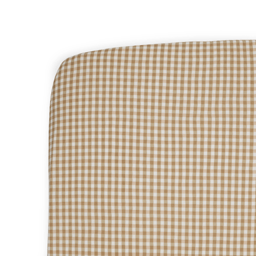 Stretch Knit Crib Sheet - Cinnamon Gingham