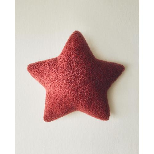 CHILDREN’S SMALL FAUX SHEARLING STAR THROW PILLOW