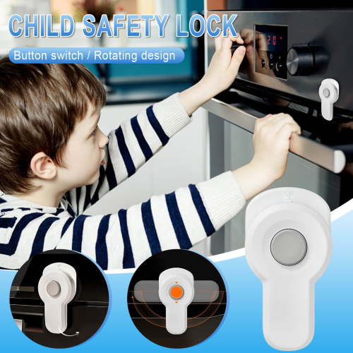Oven Lock Child Safety (2 pack), Cabinet Locks Baby Proofing, Baby and Child Proof Locks for Drawer Oven Stove Door, Upgrade Heat-Resistant Material, Easy to Install, No Toolf Need