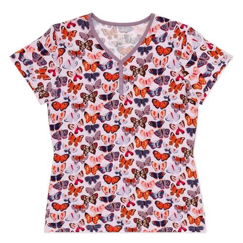Little Sleepies Women's Pajama Top, Viscose Derived from Bamboo, Soft Button Up Pajama Top, Nursing Friendly, Short Sleeve