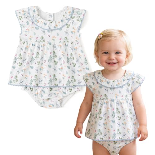 Simplee kids Baby Girls Romper Sleeveless Summer Outfits Rompers baby rompers girl Floral Pattern Button One Piece Outfit
