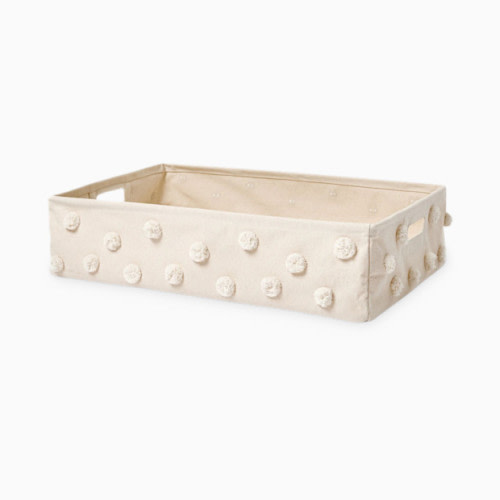 Pom Pom Hide Away Basket - Natural