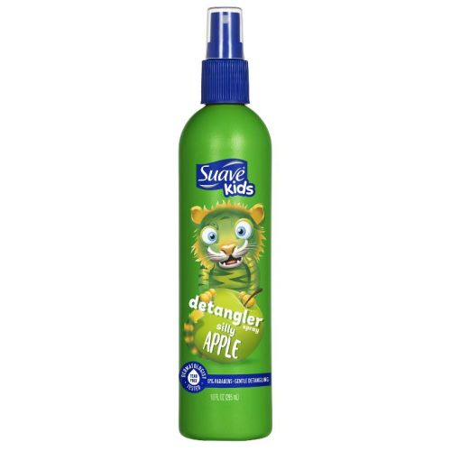 Suave Kids Detangler Spray For Tear-Free Styling Silly Apple: Aluminum & Dye-Free for All Hair Types, 10 fl oz