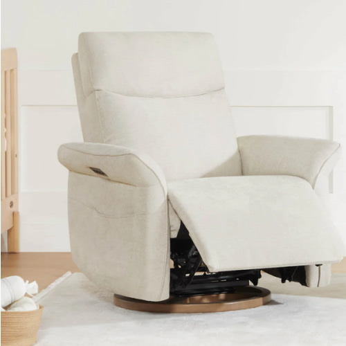 Vinca Power Swivel Nursery Glider Recliner with Power Lumbar & Headrest
