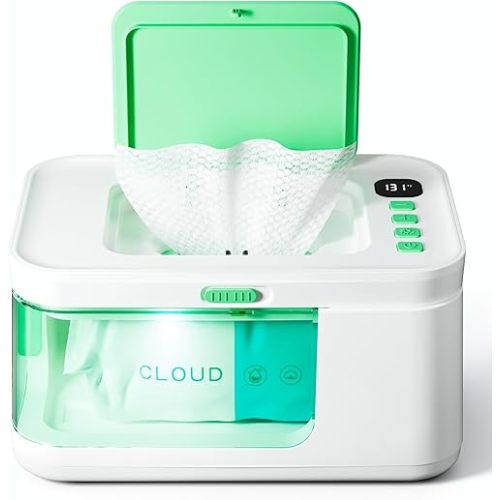 Wipe Warmer, Precise Temp Control (100-131℉) with LED Display, Holds 100 Wipes, Baby Wipe Warmer for Babies with Night Light & 59'' Power Cord, Baby essentials, Baby Shower Gifts
