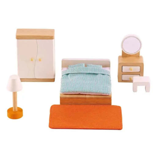 Hape Wooden Doll House Furniture Master Bedroom Set - Hape Toys (Hape – HapeToys