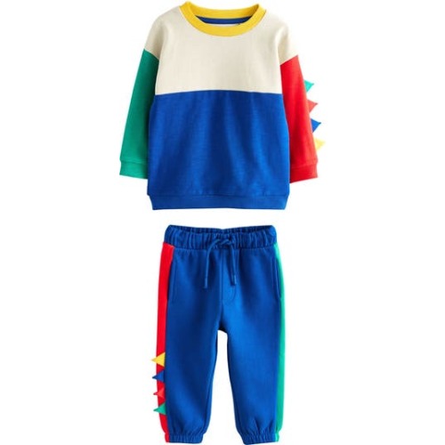 Kids' Colorblock Dinosaur Sweatshirt & Joggers Set, 2-3Y