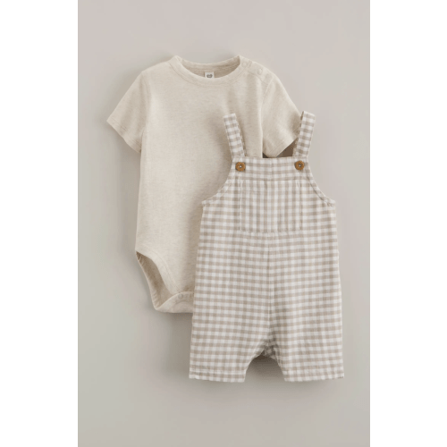 Nordstrom Size 18M, Beige O Light Heather Gingham