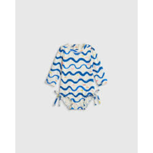 Long Sleeve Tie One-Piece Swimsuit