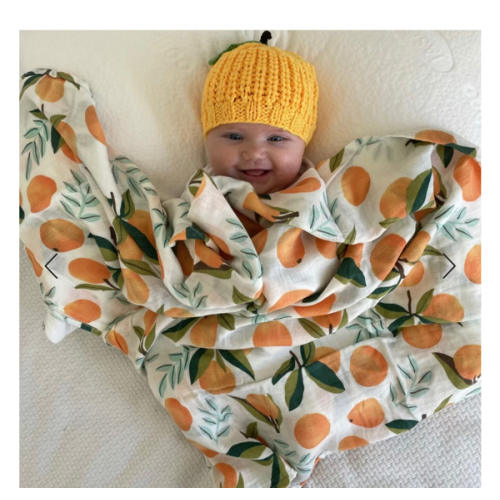 little orange crochet beanie