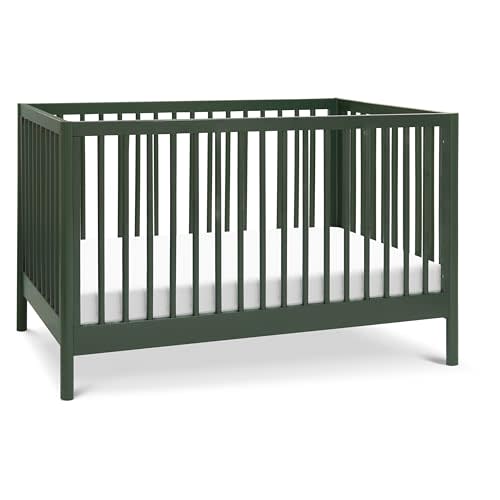 Davinci Birdie 3-in-1 Convertible Crib, GREENGUARD Certified, Forest Green | Converts to Toddler Bed & Daybed, 4 Adjustable Mattress Heights - Conversion Kit Sold Separately - Easy to Assemble