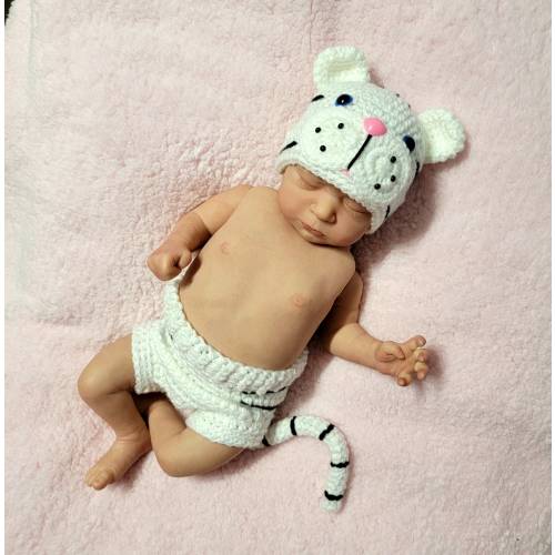 Newborn Baby white tiger Outfit , Newborn photo prop, childrens Photo Prop, Halloween costume