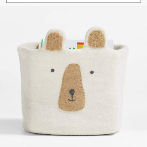 Bear Felt Shelf Storage Bin