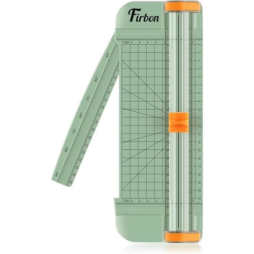 Firbon Morandi A5 Paper Cutter, Straight Small Paper Trimmer with Side Ruler for Scrapbooking Craft, Paper, Coupon, Label, Cardstock