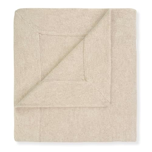 Jet&Bo BABY 100% Cashmere Baby Blanket Luxe Knit Design in Brown Sugar - 32" x 40" - Ultra Soft, Hypoallergenic & Temperature Regulating - Gift Box and Card Included