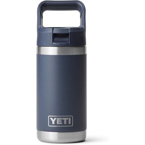 YETI Rambler Jr. 12 oz Kids Bottle, with Straw Cap, Navy