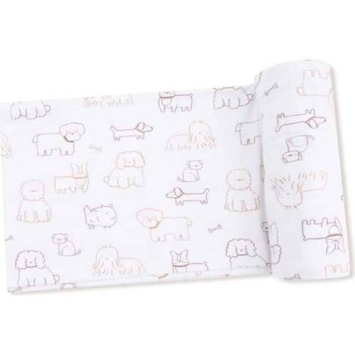 Swaddle Blanket Neutral Pups - Angel Dear | Maisonette