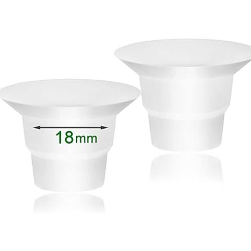 18mm Silicone Flange Inserts Compatible with Elvie Stride for Lansinoh for Medela for Spectra for eufy for Momcozy S9 S12 M5 M9 for Bellababy, Pump Parts Reduce 24-25mm elastic nipple to 18mm