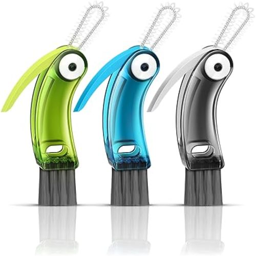 3 in 1 Cup Lid Cleaning Brush 3 PCS - Home Kitchen Multifunctional Cleaning Brush Set, Gap Cleaner Brushs and Portable Travel Bottle Lid Cleaner Tools (Multicolor)