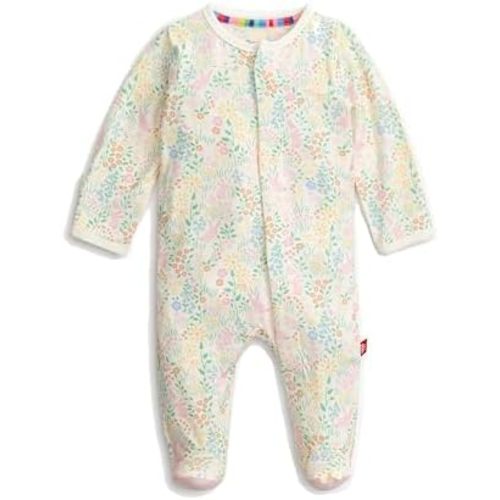 Magnetic Me Girls Modal Magnetic Baby Footie Pajamas | Silky Soft Modal Fabric | Baby Sleepers Available Sizes PRE - 24M